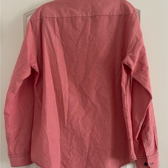FALBBUTI by Padilla‎ Men's Melon Pink Casual Button Down Dress Shirt-Size L - Picture 2 of 7